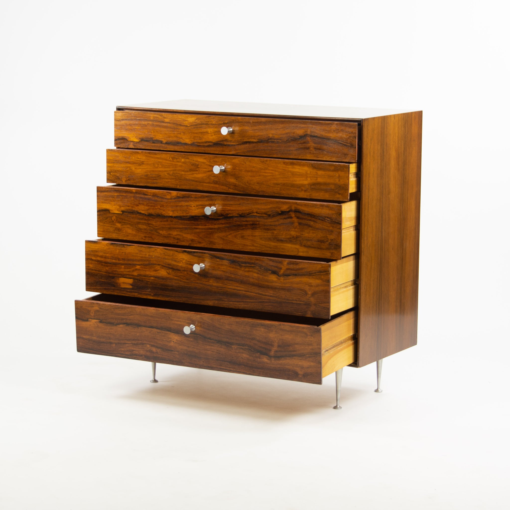 SOLD 1950s Original George Nelson Herman Miller Thin Edge Rosewood Dresser Cabinet