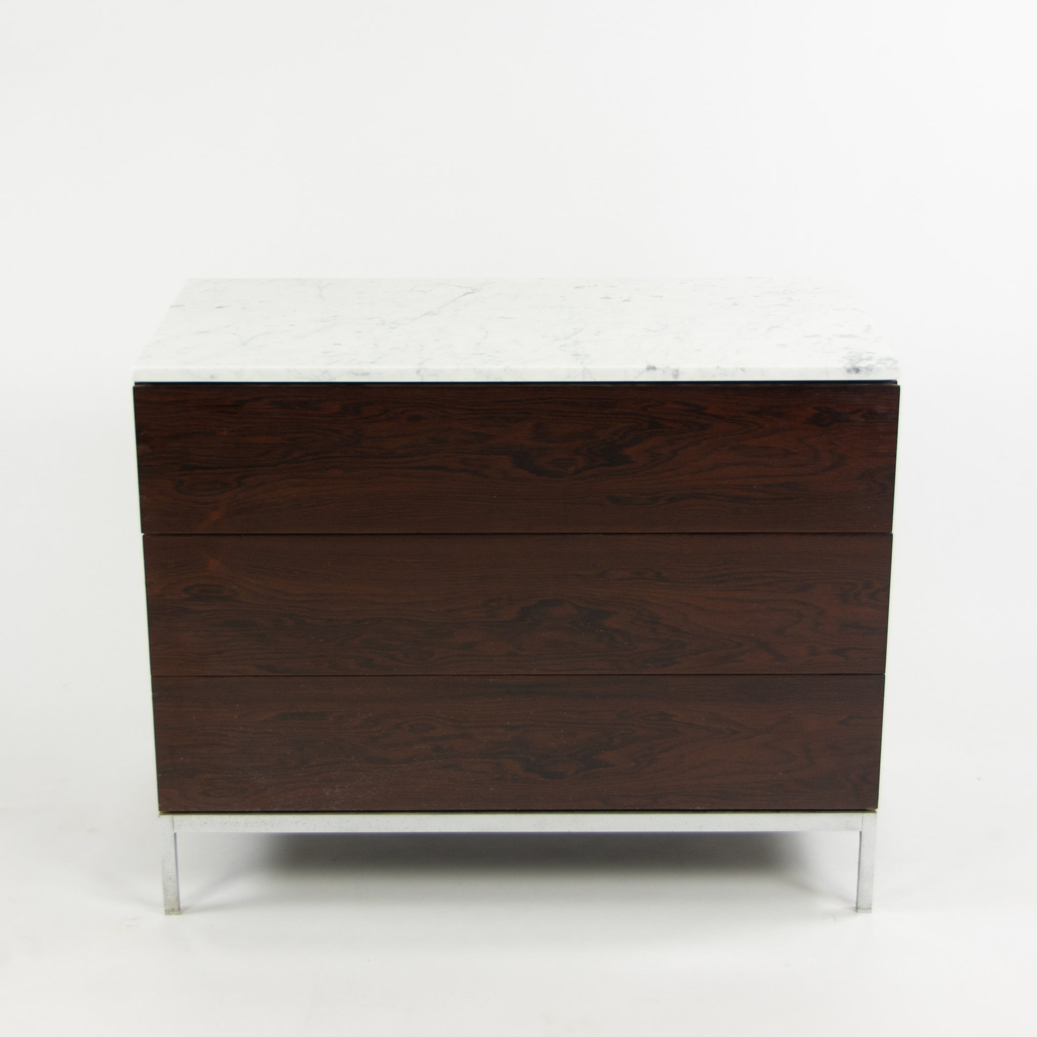 SOLD 1950's Rare Florence Knoll Vintage Rosewood and Marble Credenza Cabinet Dresser