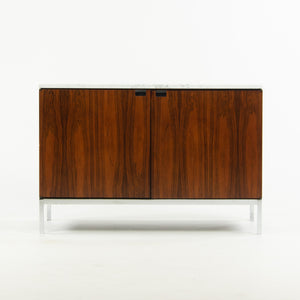 SOLD Florence Knoll Vintage Rosewood and Marble Credenza Cabinet Sideboard Finished Back