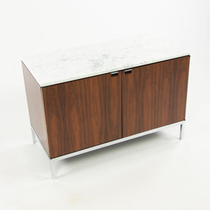SOLD Florence Knoll Vintage Rosewood and Marble Credenza Cabinet Sideboard Finished Back