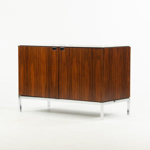 SOLD Florence Knoll Vintage Rosewood and Marble Credenza Cabinet Sideboard Finished Back