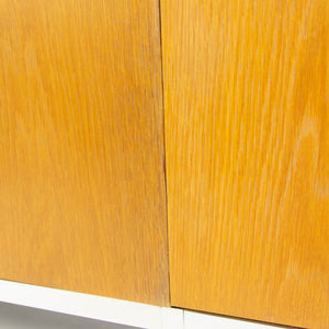 SOLD Florence Knoll Vintage Oak and Marble Credenza Cabinet Sideboard Finished Back