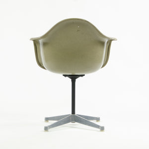 SOLD Early Eames Herman Miller PAC-1 Armshell Chair w Alexander Girard Stripe Fabric