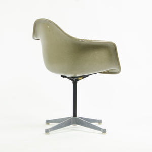 SOLD Early Eames Herman Miller PAC-1 Armshell Chair w Alexander Girard Stripe Fabric