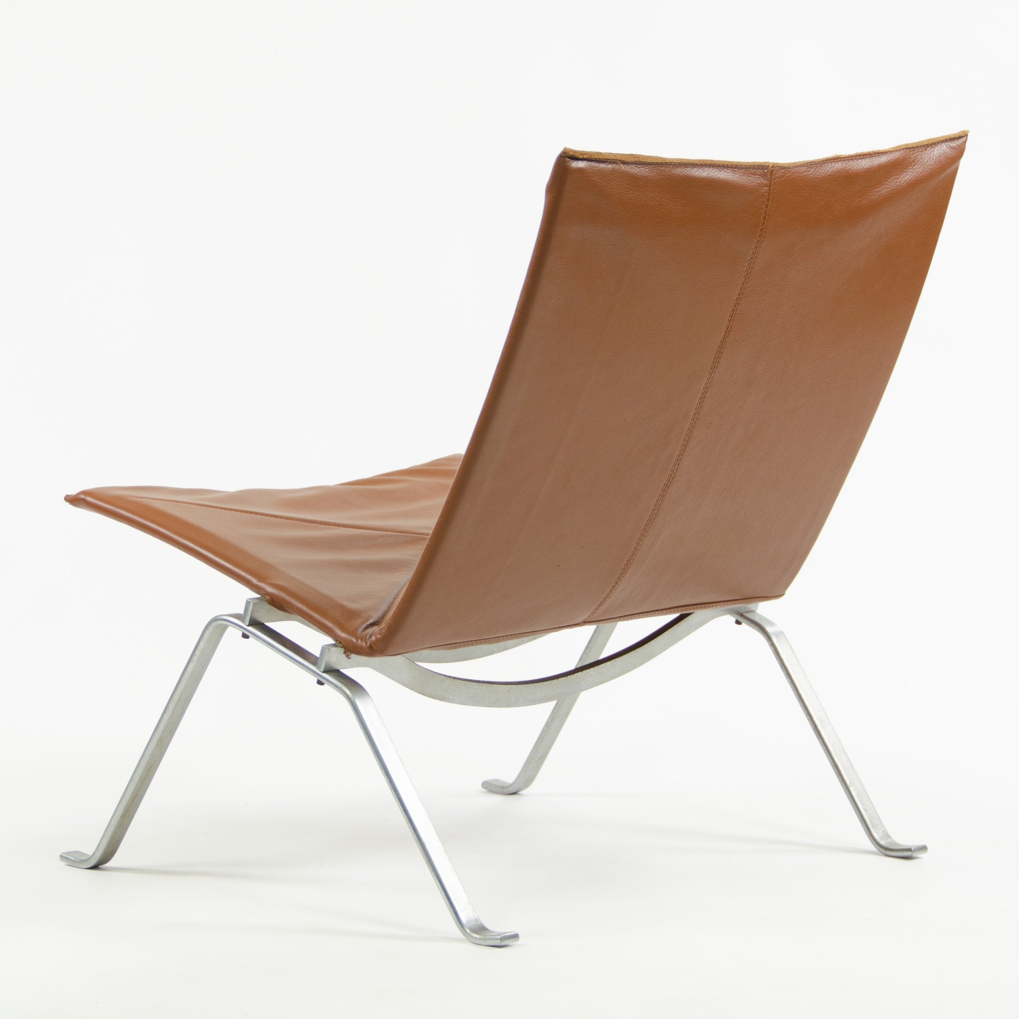 SOLD 1960's E. Kold Christensen Poul Kjaerholm PK22 Lounge Chair Leather Upholstery Fritz Hansen