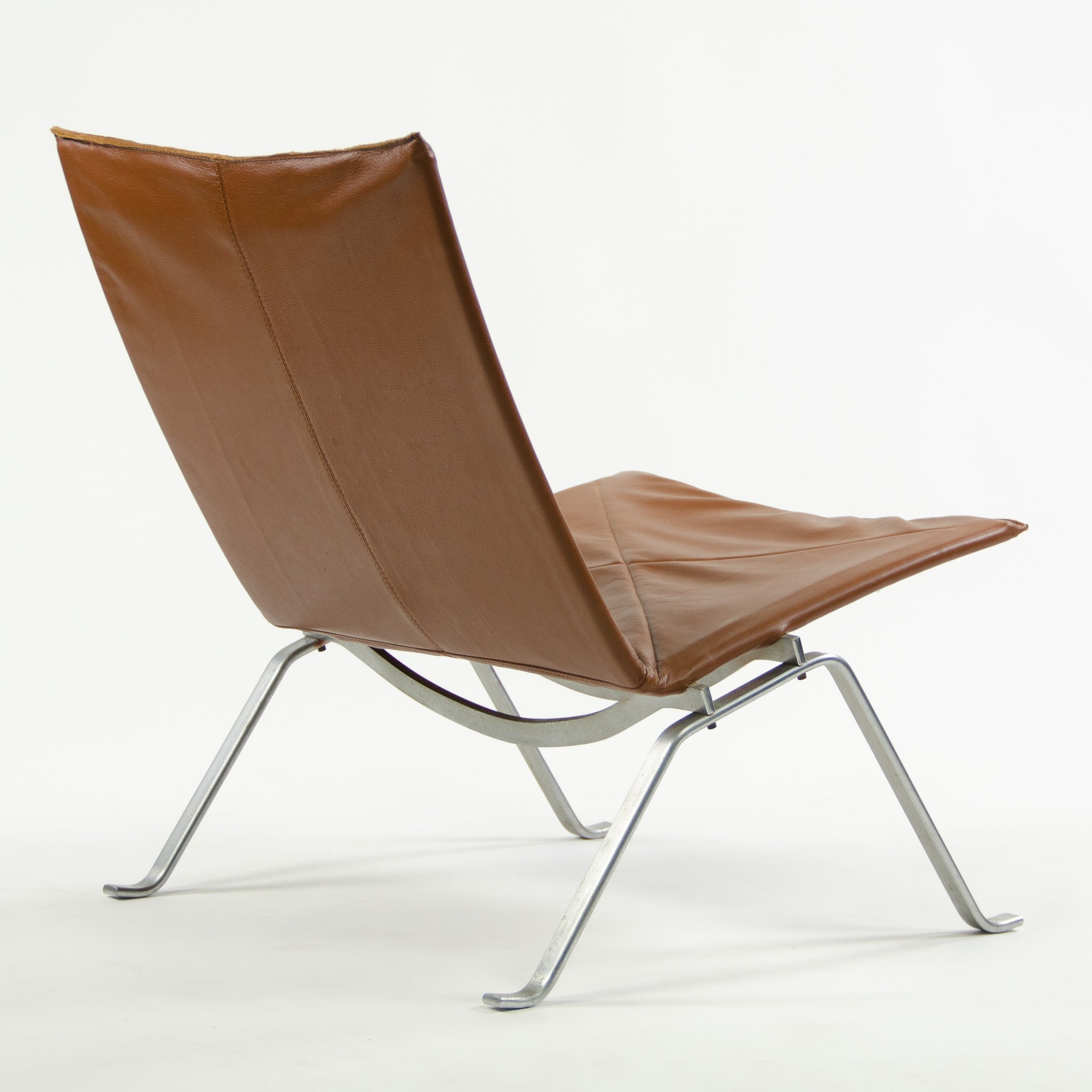 SOLD 1960's E. Kold Christensen Poul Kjaerholm PK22 Lounge Chair Leather Upholstery Fritz Hansen