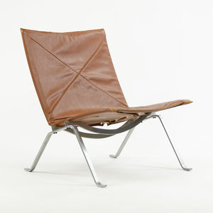 SOLD 1960's E. Kold Christensen Poul Kjaerholm PK22 Lounge Chair Leather Upholstery Fritz Hansen