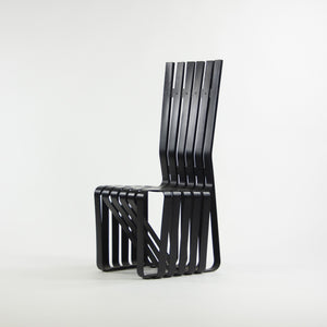 1990s Set of Four Frank Gehry for Knoll High Sticking Dining Side Chairs Maple