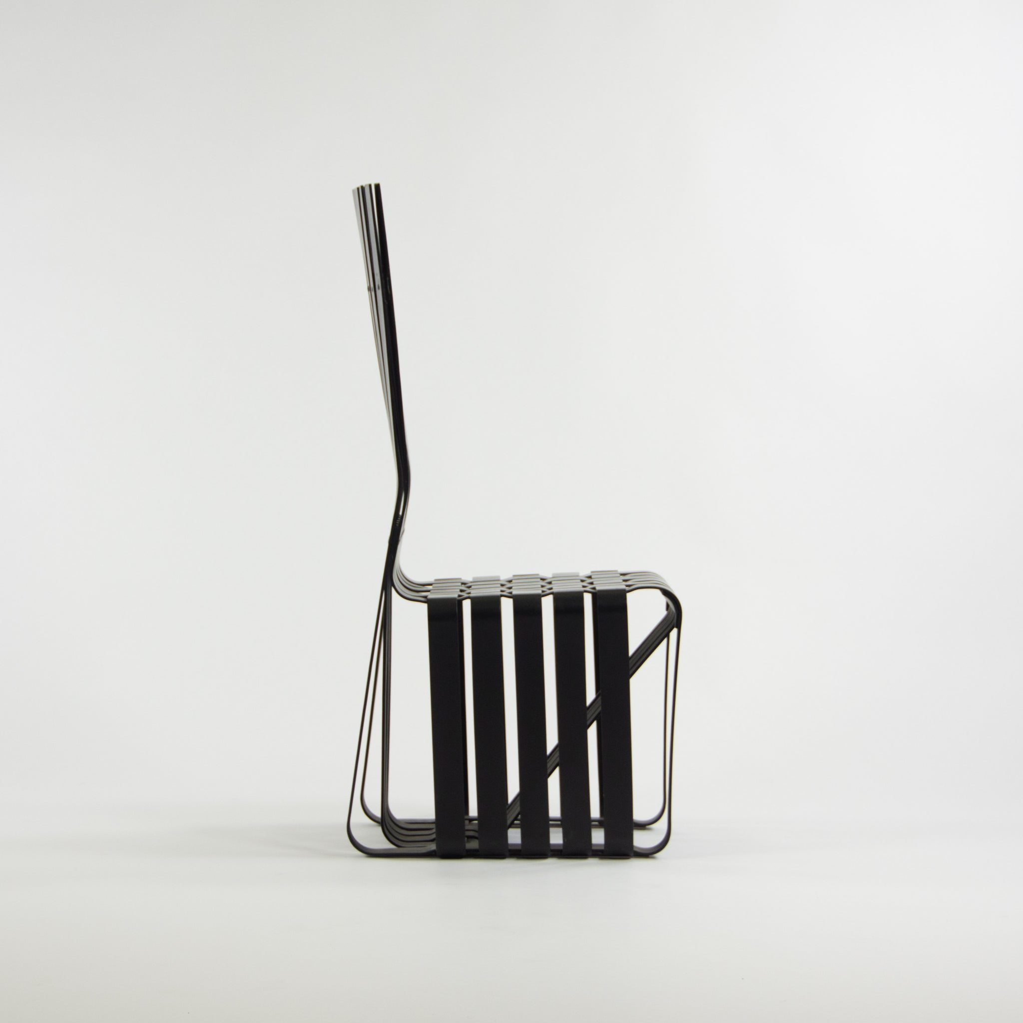 1990s Set of Four Frank Gehry for Knoll High Sticking Dining Side Chairs Maple