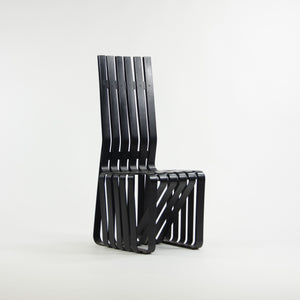 1990s Set of Four Frank Gehry for Knoll High Sticking Dining Side Chairs Maple