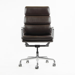 SOLD Herman Miller Eames Soft Pad Aluminum Group High Back Chair 2013 Brown Leather