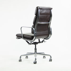 SOLD Herman Miller Eames Soft Pad Aluminum Group High Back Chair 2013 Brown Leather