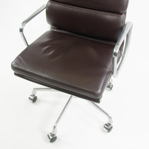 SOLD Herman Miller Eames Soft Pad Aluminum Group High Back Chair 2013 Brown Leather