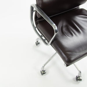 SOLD Herman Miller Eames Soft Pad Aluminum Group High Back Chair 2013 Brown Leather