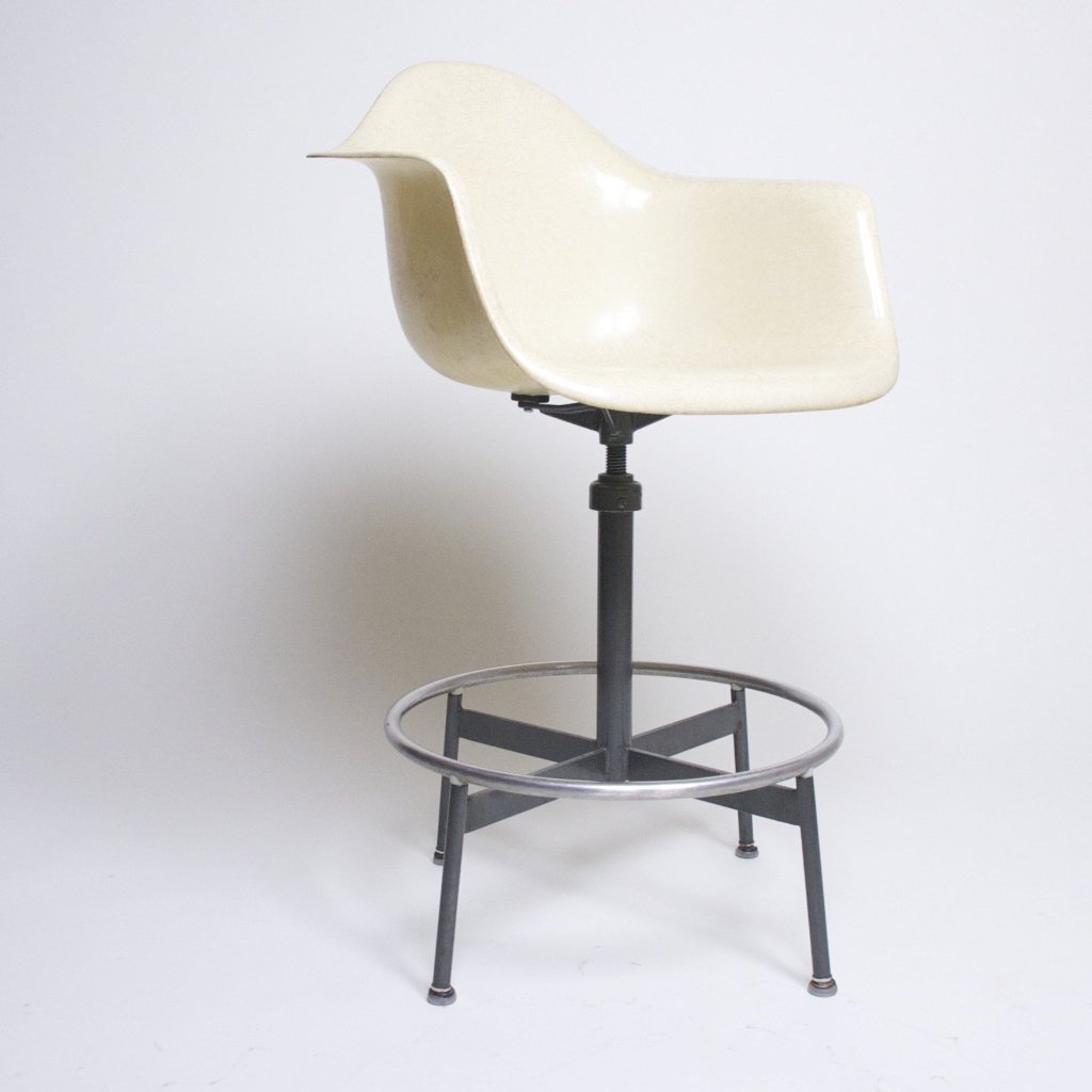 SOLD Rare Herman Miller Eames Fiberglass Drafting Arm Shell Chair 1950's vintage