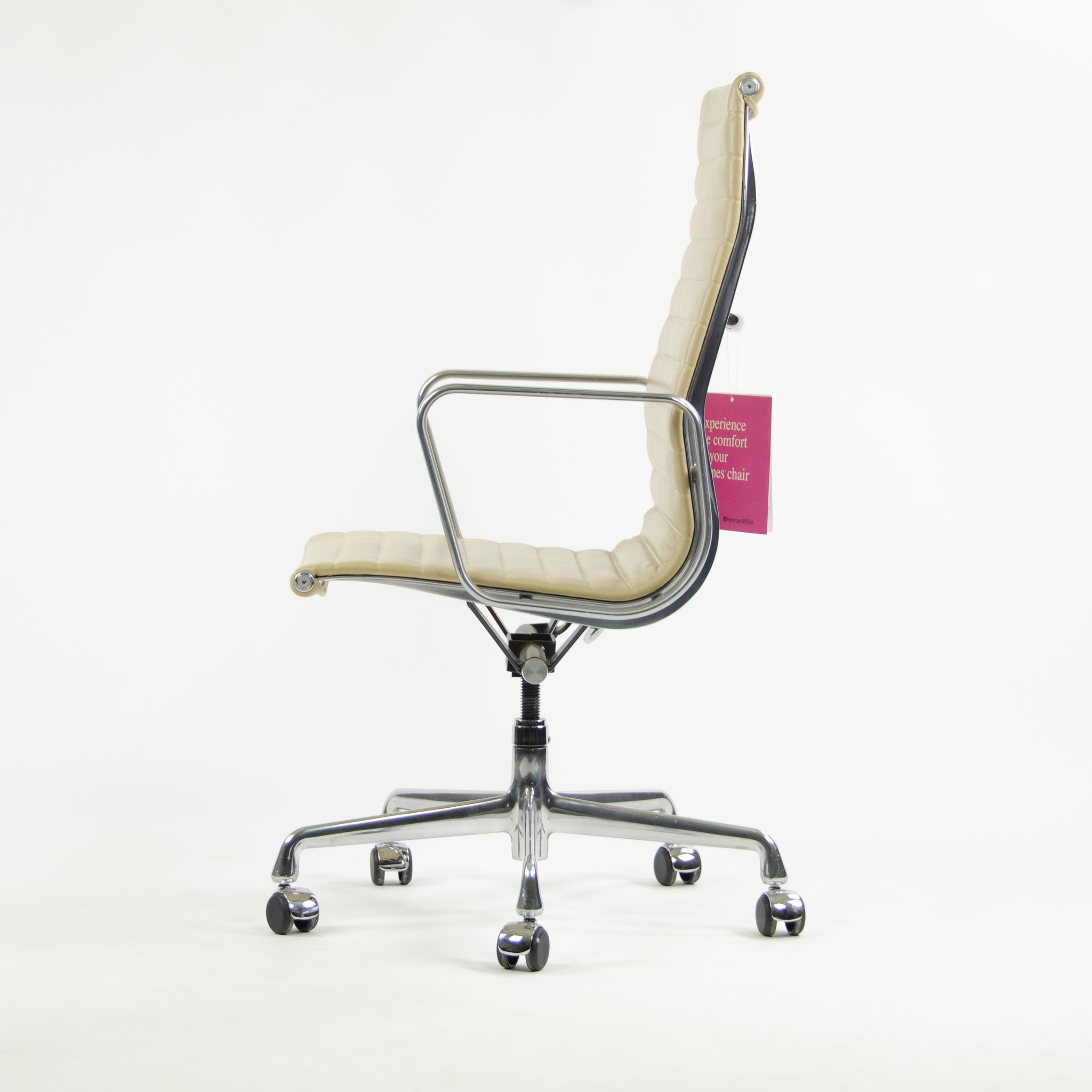 SOLD Herman Miller Eames Aluminum Group High Back Chair 2012 Creme MINT