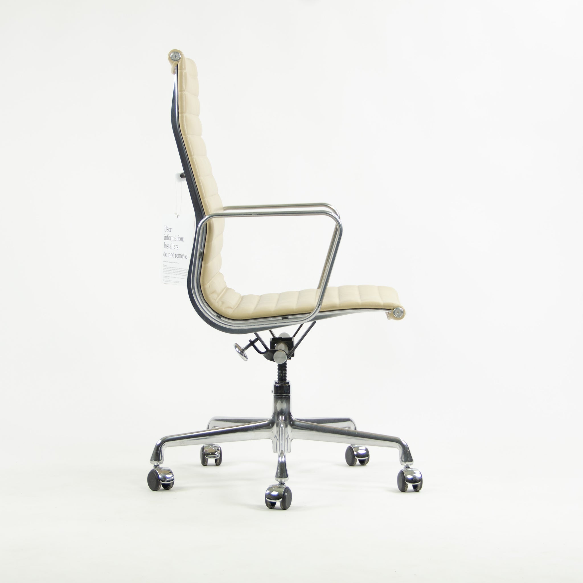 SOLD Herman Miller Eames Aluminum Group High Back Chair 2012 Creme MINT
