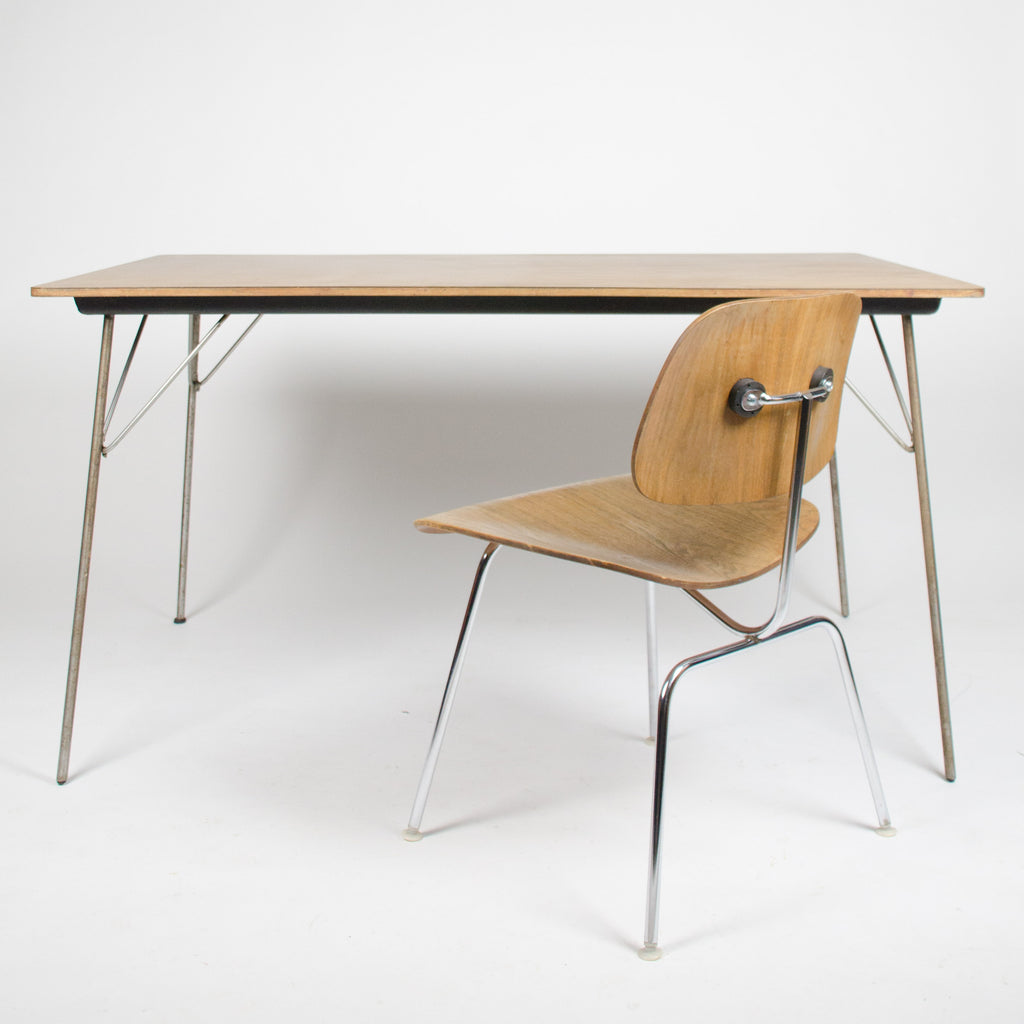 SOLD Rare Early Eames Herman Miller Folding DTM Rectangular Dining Table
