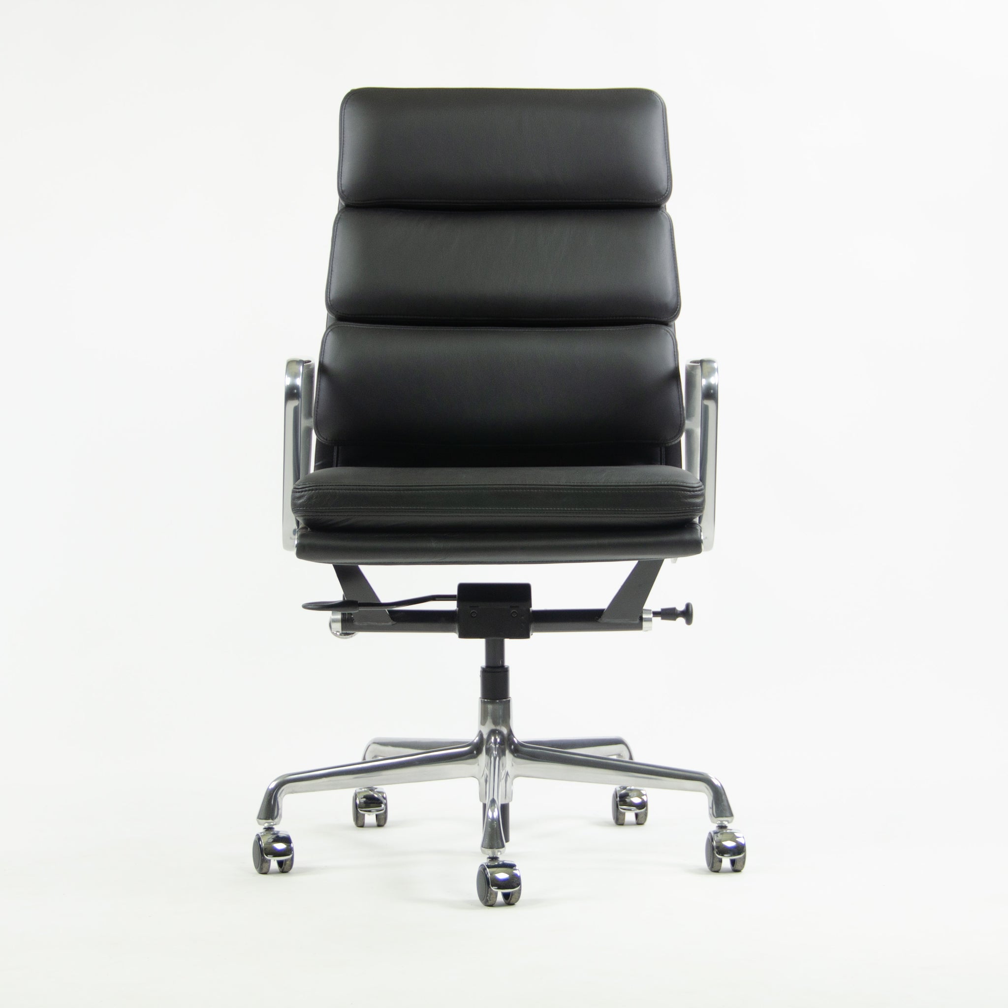 SOLD Brand New 2017 Eames Herman Miller High Soft Pad Aluminum Desk Chair Black Leather
