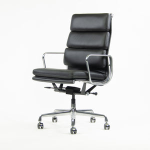 SOLD Brand New 2017 Eames Herman Miller High Soft Pad Aluminum Desk Chair Black Leather