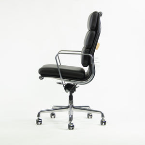 SOLD Brand New 2017 Eames Herman Miller High Soft Pad Aluminum Desk Chair Black Leather