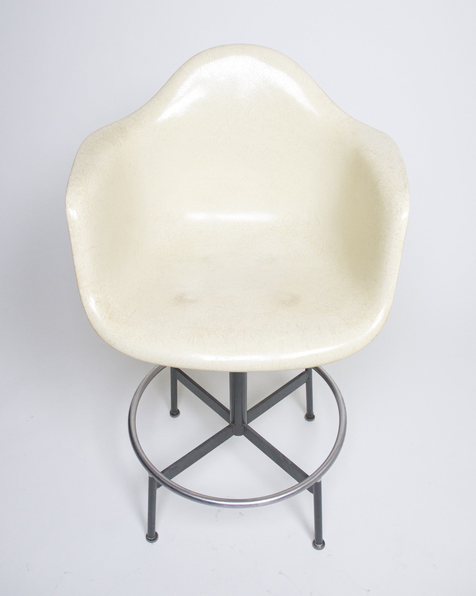 SOLD Rare Herman Miller Eames Fiberglass Drafting Arm Shell Chair 1950's vintage