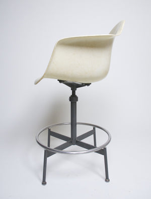 SOLD Rare Herman Miller Eames Fiberglass Drafting Arm Shell Chair 1950's vintage