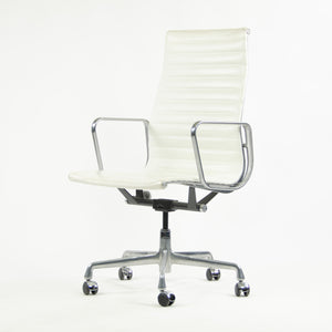 SOLD Herman Miller 2007 Eames Leather High Executive Aluminum Group Desk Chair White