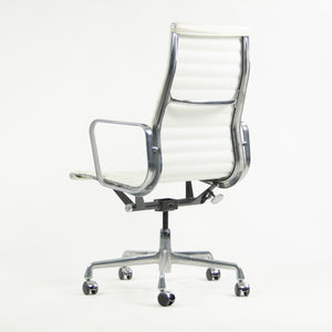 SOLD Herman Miller 2007 Eames Leather High Executive Aluminum Group Desk Chair White