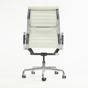 SOLD Herman Miller 2007 Eames Leather High Executive Aluminum Group Desk Chair White