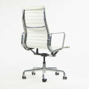 SOLD Herman Miller 2007 Eames Leather High Executive Aluminum Group Desk Chair White