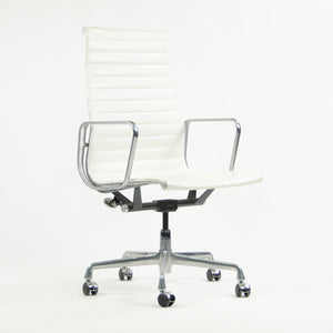 SOLD Herman Miller 2007 Eames Leather High Executive Aluminum Group Desk Chair White