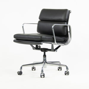 SOLD Brand New 2017 Eames Herman Miller Low Soft Pad Aluminum Desk Chair Black Leather