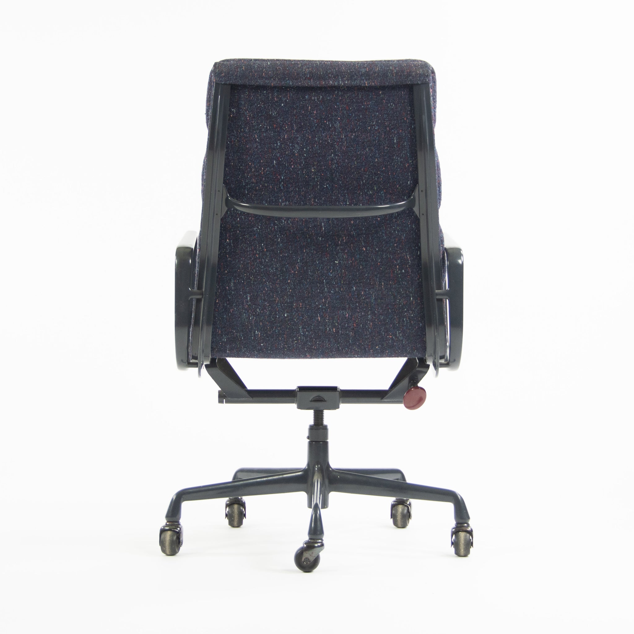 Eames Herman Miller Vintage 1993 High Back Soft Pad Aluminum Group Chair Fabric