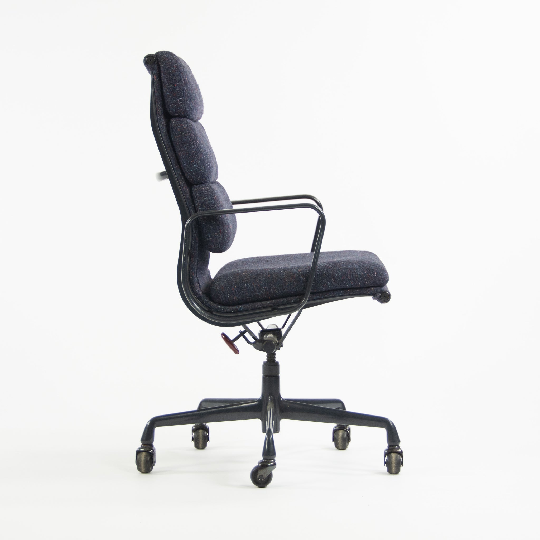Eames Herman Miller Vintage 1993 High Back Soft Pad Aluminum Group Chair Fabric