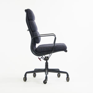 Eames Herman Miller Vintage 1993 High Back Soft Pad Aluminum Group Chair Fabric