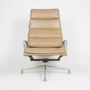 SOLD Herman Miller Eames Soft Pad Lounge Chair with Ottoman Tan 1970's