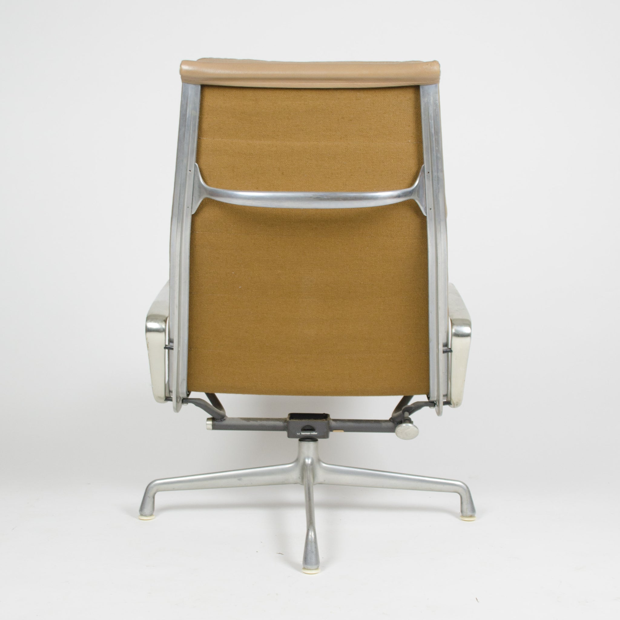 SOLD Herman Miller Eames Soft Pad Lounge Chair with Ottoman Tan 1970's