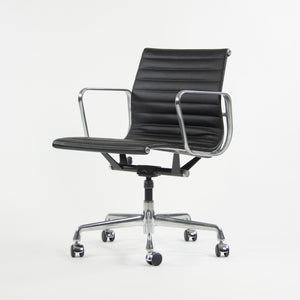 SOLD Herman Miller Eames 2010's Low Aluminum Group Management Desk Chair Black Leather