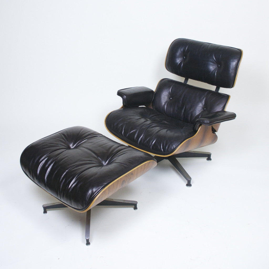 SOLD 1970's Herman Miller Eames Lounge Chair & Ottoman Rosewood 670 671