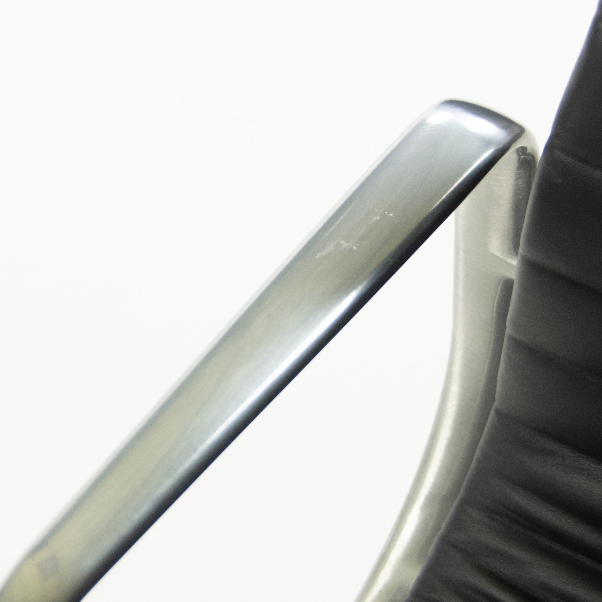 SOLD Herman Miller Eames 2010's Low Aluminum Group Management Desk Chair Black Leather