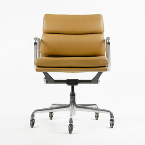 SOLD Herman Miller Eames Soft Pad Aluminum Group Chair Cognac Leather 2006