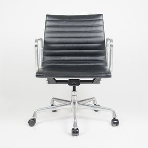 SOLD Herman Miller Eames Low Aluminum Group Executive Desk Chair Black Leather 2007