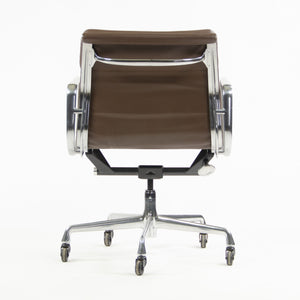 SOLD Herman Miller Eames Soft Pad Aluminum Group Chair Brown Leather 2006
