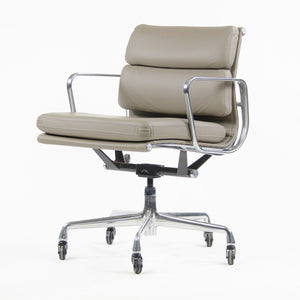 SOLD Herman Miller Eames Soft Pad Aluminum Group Chair Gray Leather 2007 1x Available