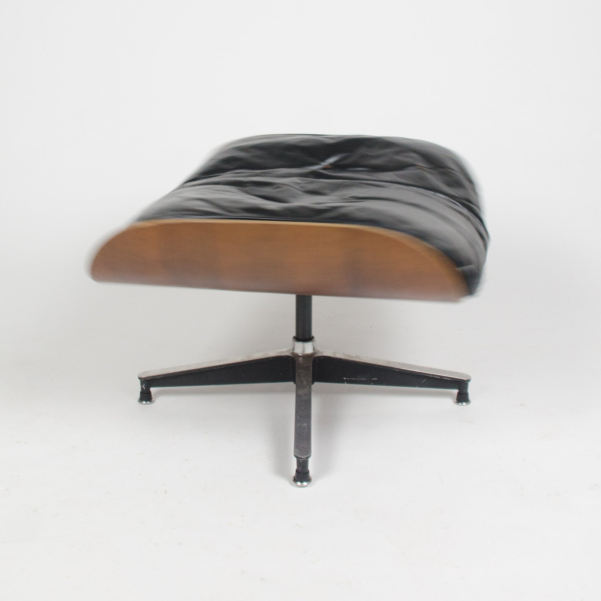 SOLD 1956 Herman Miller Eames Lounge Chair w Swivel Ottoman Boots + 2 hole armrests