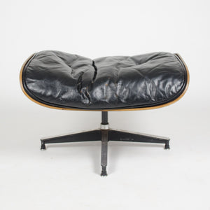 SOLD 1956 Herman Miller Eames Lounge Chair w Swivel Ottoman Boots + 2 hole armrests