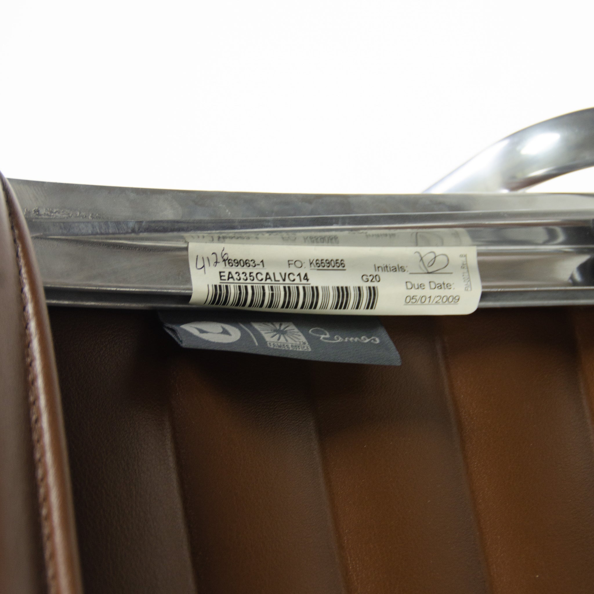 SOLD Herman Miller Eames Aluminum Group Low Back Chair Brown Leather 2009 2x Available