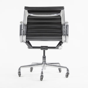 SOLD Herman Miller Eames Aluminum Group Low Back Chair Black Leather 2009 2x Available