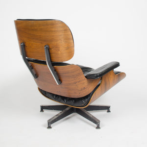 SOLD 1956 Herman Miller Eames Lounge Chair w Swivel Ottoman Boots + 2 hole armrests